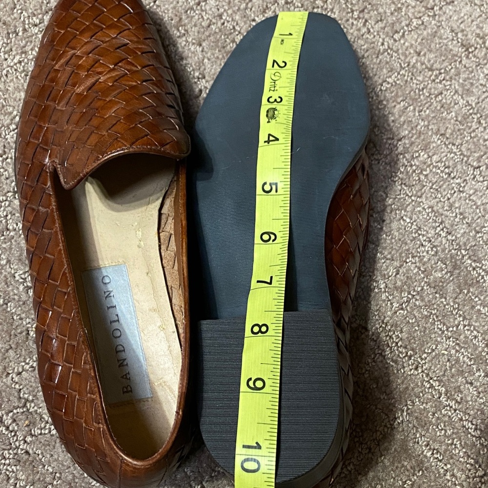 Bandolino Women’s Woven Leather Loafers in Rich Brown Luxury 7.5-8 - Picture 12 of 13